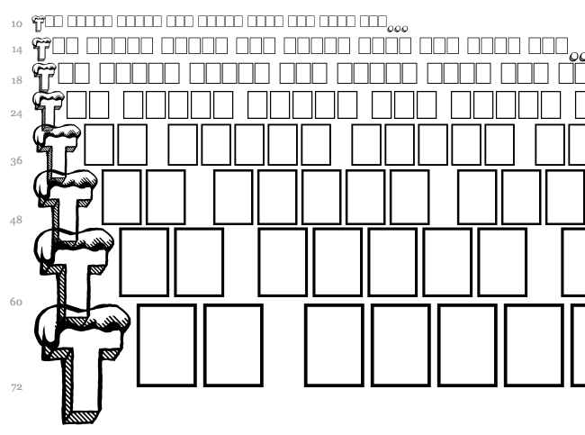 Santa's Air Mail font waterfall